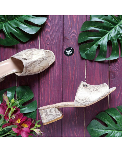 Мюлі з нубуку під пітон Арт. 456-2/53Ок