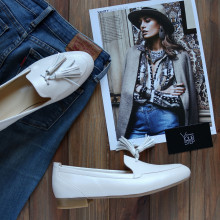 Лофери із бежевої шкіри Арт. 156-1Hill