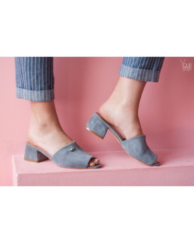 Мюлі із блакитної шкіри Арт. 456-2/42Ser