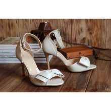 Босоніжки з бежевої шкіри Арт. 95-11(2)-Бант