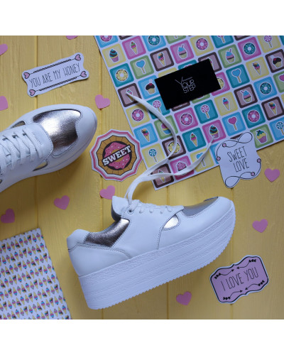 Кросівки із білої шкіри Арт. 15-2/21873