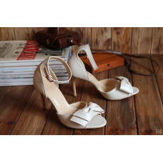 Босоніжки з бежевої шкіри Арт. 95-11(2)-Бант