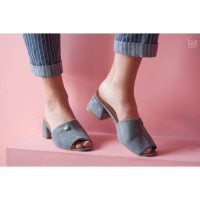 Мюлі із блакитної шкіри Арт. 456-2/42Ser