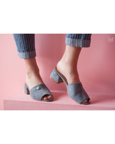 Мюлі із блакитної шкіри Арт. 456-2/42Ser