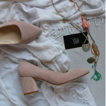 Замшеві туфлі-човники на підборах Арт. 657-1/47Ok