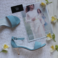 Босоніжки блакитного кольору на шпильці Арт.: 615-3/36