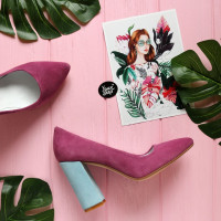 Туфлі-човники з рожевої замші Арт. 35-1/44Ок