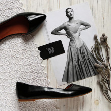 Балетки лакові з вузьким носом Арт.: 17-4