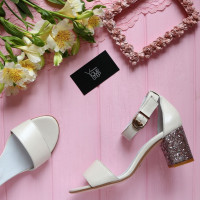 Босоніжки бежевого кольору на підборах Арт.: 615-3Ок