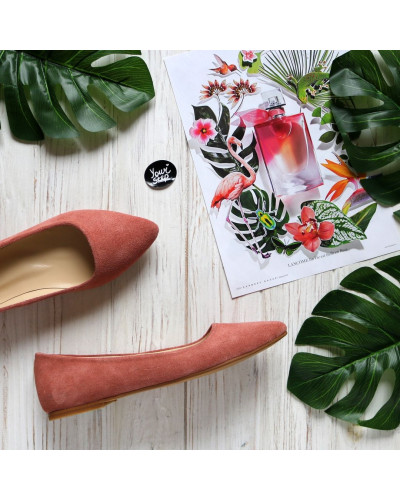 Замшеві балетки з гострим носом Арт.17-2