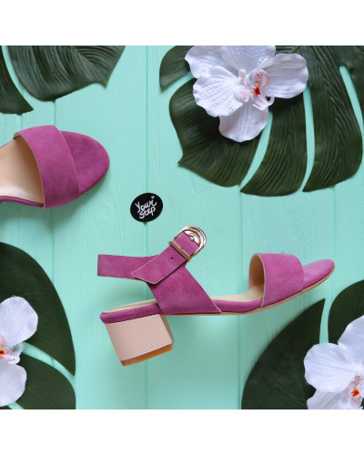 Босоніжки з рожевої замші Арт.: 415-1