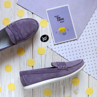 Мокасины из замши лилового цвета Арт. 05-10(Am4)