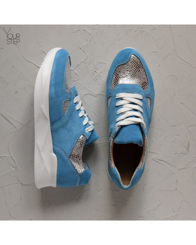 Кросівки із блакитної замші Арт. 15-2