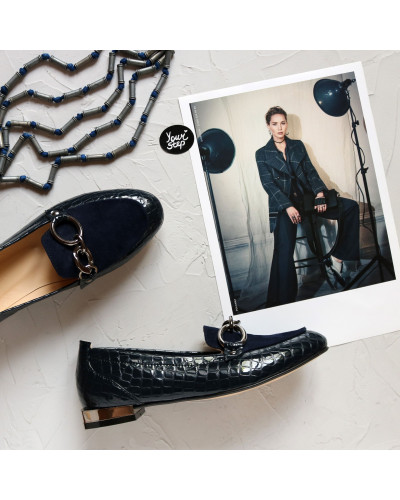 Лофери синього кольору Арт. 156-1-018016