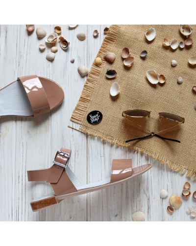 Сандали из лаковой кожи цвета пудры Арт.: 10-12/110