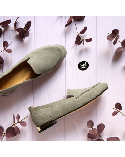 Лофери із сірої замші Арт. 156-1