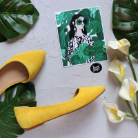 Замшеві балетки з гострим носом Арт.: 17-4