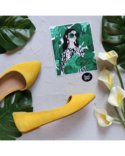 Замшеві балетки з гострим носом Арт.: 17-4