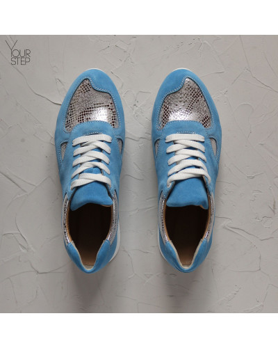 Кросівки із блакитної замші Арт. 15-2