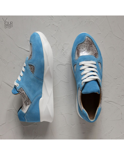 Кросівки із блакитної замші Арт. 15-2
