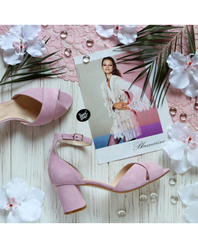 Босоніжки рожевого кольору на підборах Арт. 605-10/45Ок