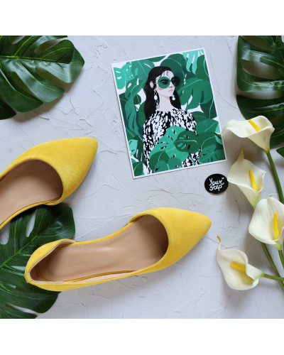 Замшеві балетки з гострим носом Арт.: 17-4