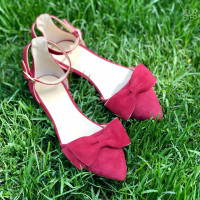 Босоніжки з бантом та гострим носом Арт.: 17-3-Бант