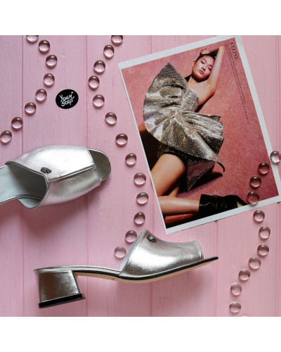 Мюлі срібного кольору Арт. 456-2/53Ок