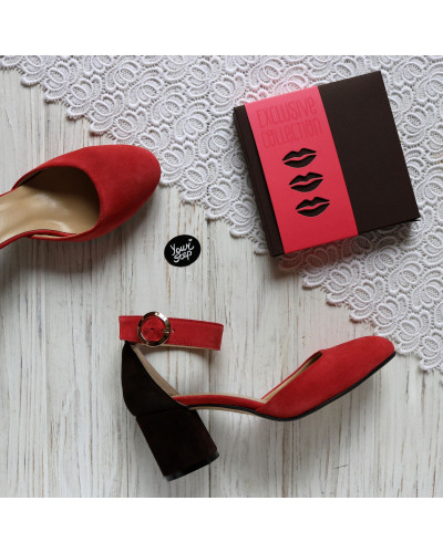 Замшеві босоніжки на підборах Арт. 605-6/45Ок