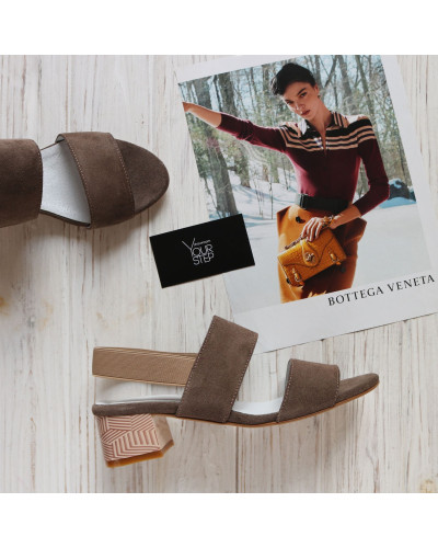 Бежеві босоніжки з натуральної замші Арт.: 415-3