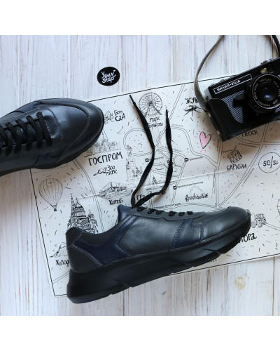 Кросівки з сірої шкіри Арт. Т-3/21910