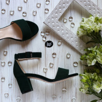 Босоніжки з натуральної замші зеленого кольору Арт.: 615-3Ок