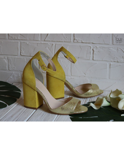 Босоніжки з принтом під пітон Арт. 95-11/49Ок