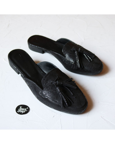 Мюлі із чорного нубуку Арт. 156-2Hil