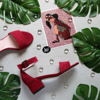 Босоніжки з замші на підборах Арт.: 615-3/415-32Ок