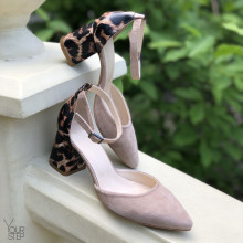 Босоніжки бежевого кольору з гострим носом Арт. 657-4/47Ок