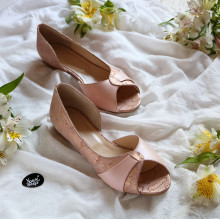 Балетки рожевого кольору з принтом Арт. 05-2