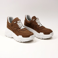 Кросівки бежевого кольору на масивній підошві Арт. 218-1/21950