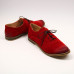 Туфли из замши красного цвета с эффектом потертости  Арт. 05-6