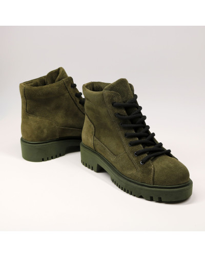 Ботинки со шнуровкой цвета хаки Арт. 51-3/21855