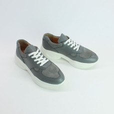 Кросівки з сірої шкіри Арт. 15-2/176