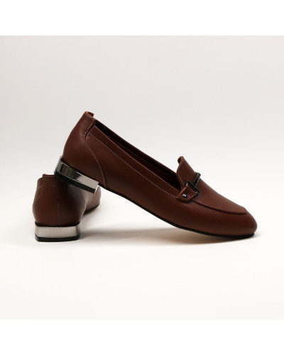 Лофери із рудої шкіри Арт. 156-1-2578