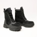 Ботинки со шнуровкой из замши и кожи черного цвета Арт. As-1/247
