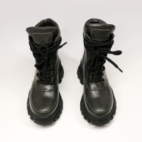 Ботинки со шнуровкой из кожи цвета хаки Арт. As-2/247