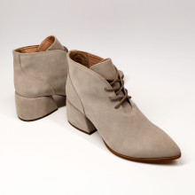 Ботильоны из замши бежевого цвета Арт. 657-10/w324Ок