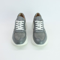 Кросівки з сірої шкіри Арт. 15-2/176