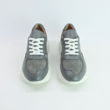 Кросівки з сірої шкіри Арт. 15-2/176