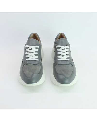 Кросівки з сірої шкіри Арт. 15-2/176