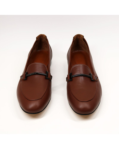 Лофери із рудої шкіри Арт. 156-1-2578