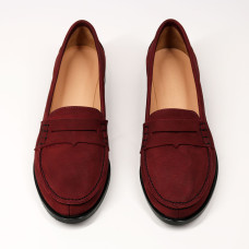 Мокасины из нубука цвета бордо Арт. 05-10(Mar4)